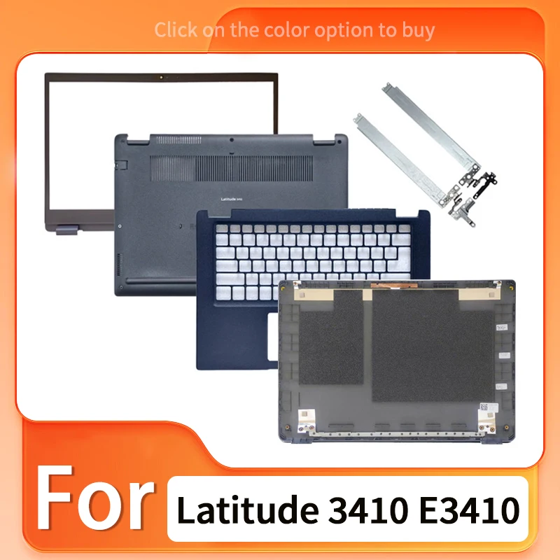 Black New For Latitude 3410 E3410 0GMYC0 LCD Back Cover Front Bezel Hinges Palrmest Upper Top Case Lower Bottom Cover