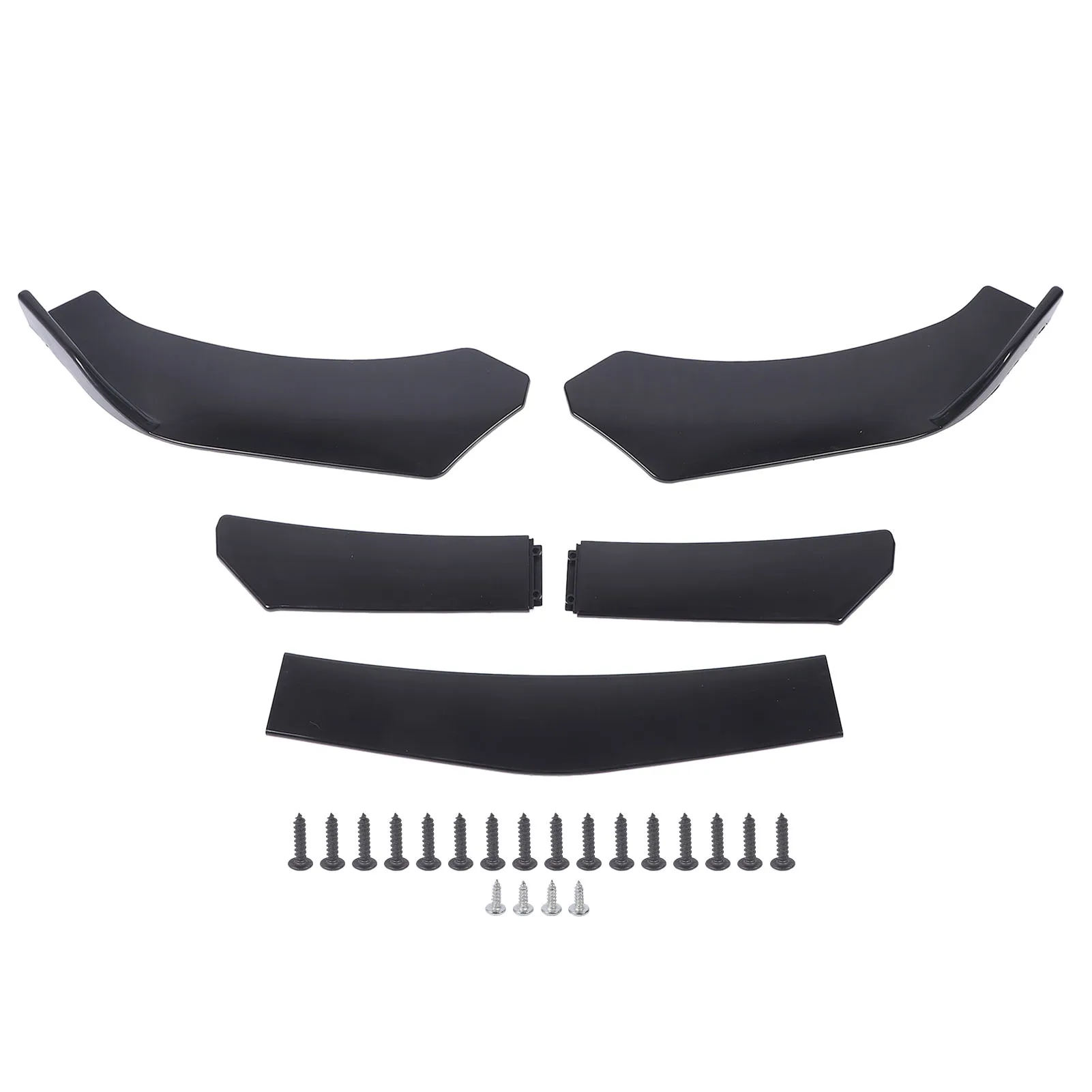 

5Pcs Front Bumper Lip Splitter Body Kit For Seat Benz C-Class E-Class BMW 3/5 Series Glossy Black Front Bumper Lip Splitter