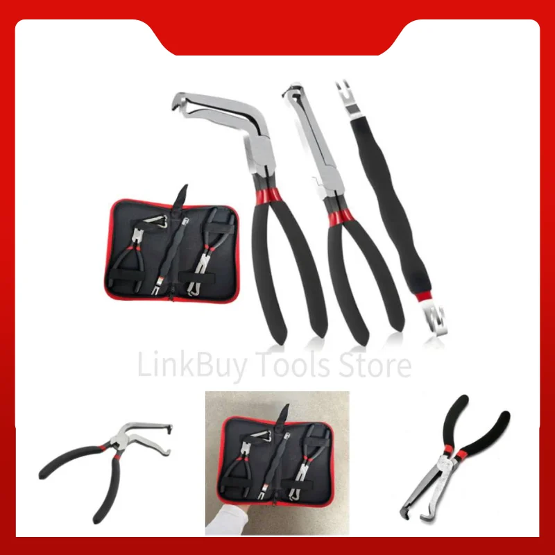 

1set Pliers With Zipper Bag 60 Degree Electrical Disconnect Pliers For Ignition Coils Connector Separator Removal Tools Kit
