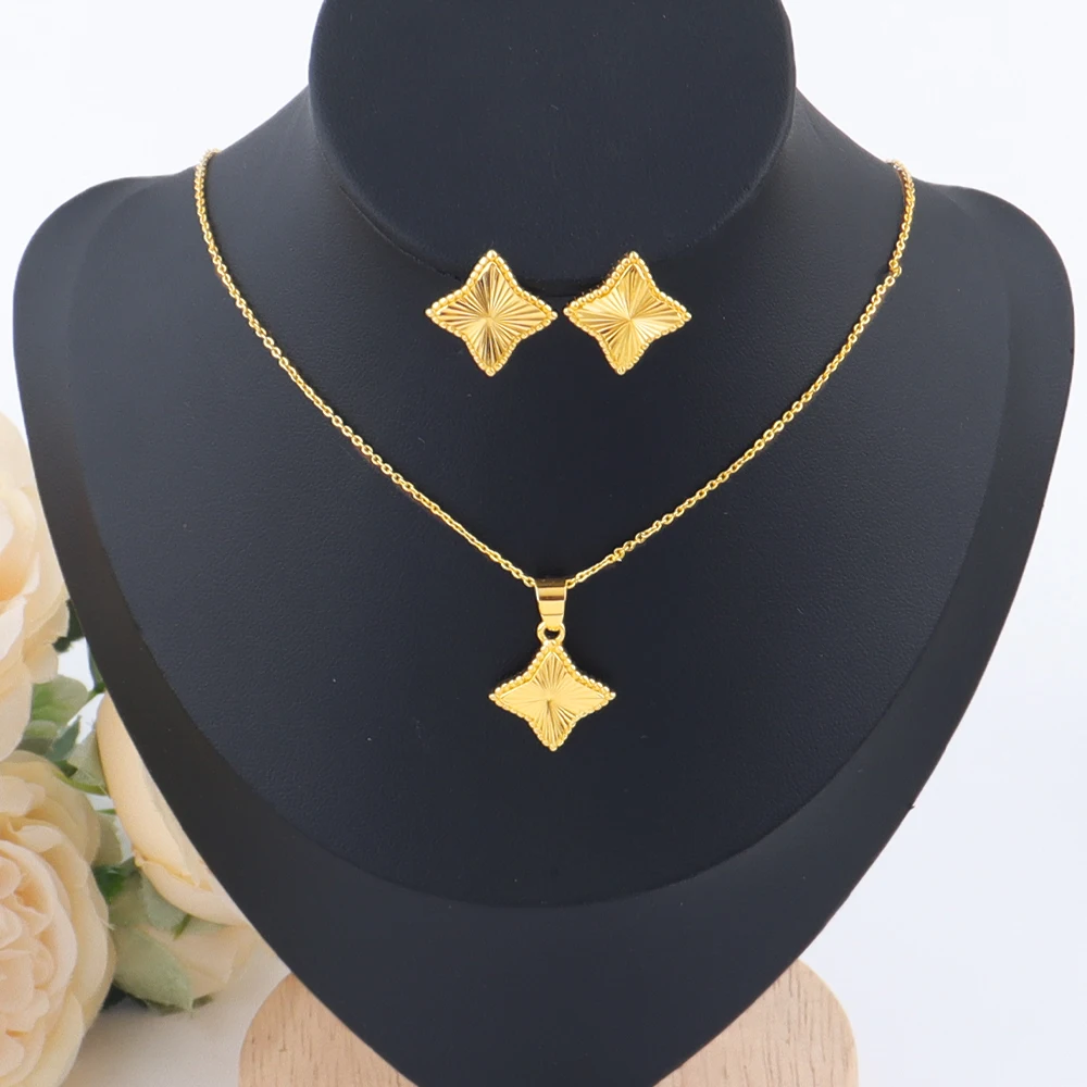 

Waterproof Summer Ocean Star Pendant Necklaces Earrings for Women Retro Aesthetic Jewelry Set High Quality Sample Jewelry Gift