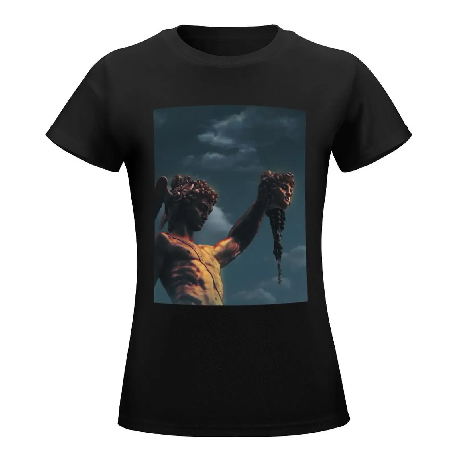 Perseus with the Head of Medusa T-Shirt korean fashion Blouse cute clothes graphics tight shirts for Women