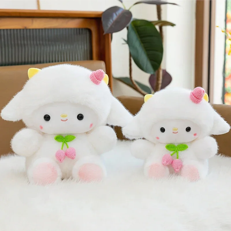 

Cute Kawaii Lamb Plush Toy Stuffed Plaything For Kids Birthday Gift Adorable Pal For Work Study Table Companion Soft Plushie