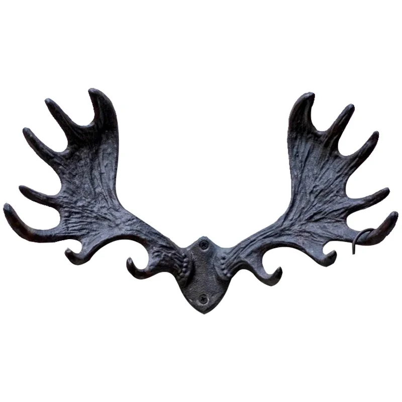 

Cast Iron Multifunctional Antler Hook American Style Retro Wall Decoration Wall Hanging Shelf