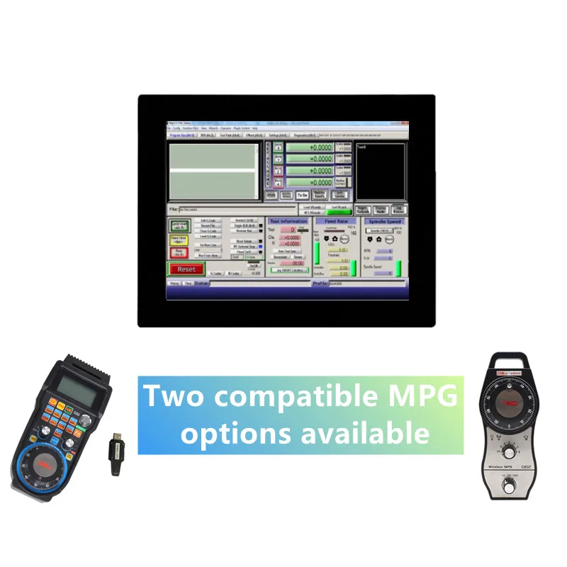 XHC brand Complete Mach3 CNC Controller System Kit 15 Inches Touch Screen All-in-one pc With Wireless mpg