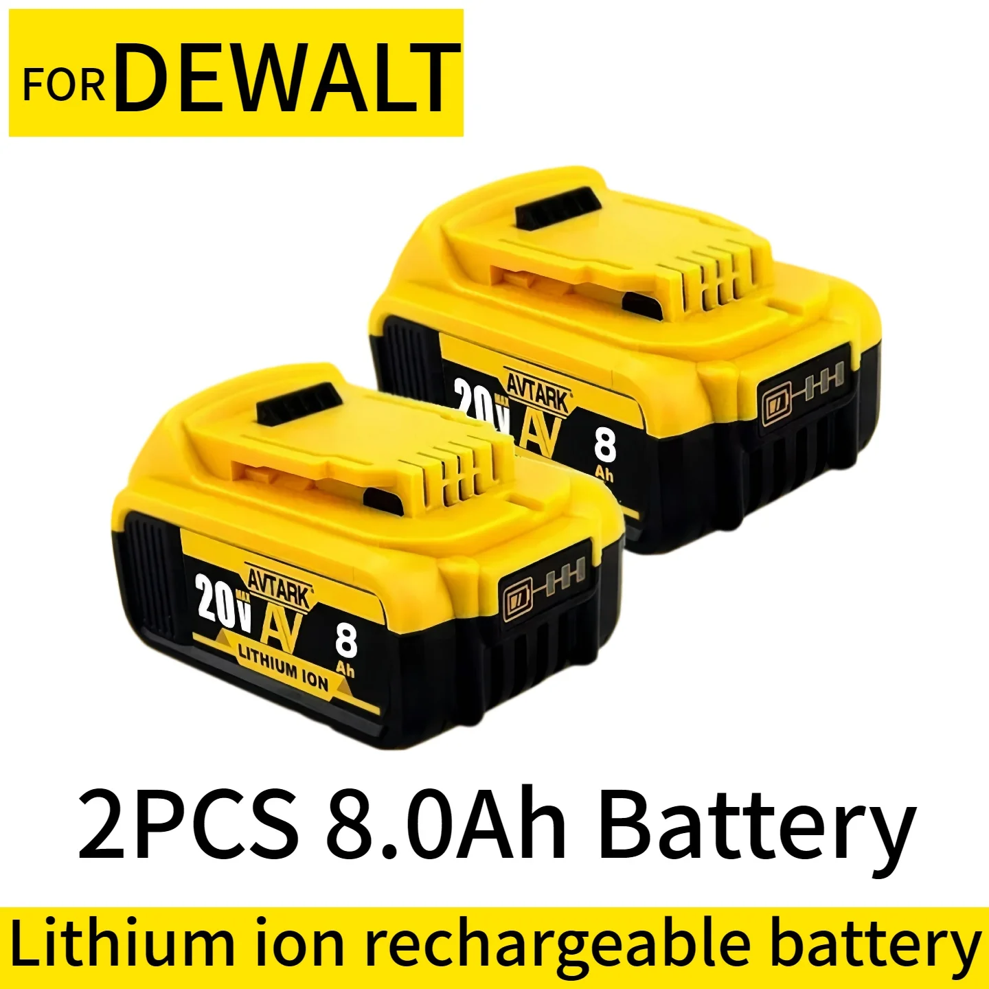 

For Dewalt 18V 20Volt Max Battery✅for DCB184 DCB182 DCB180 DCB181 DCB200 DCB205 DCB206Tools BatteryRechargeable