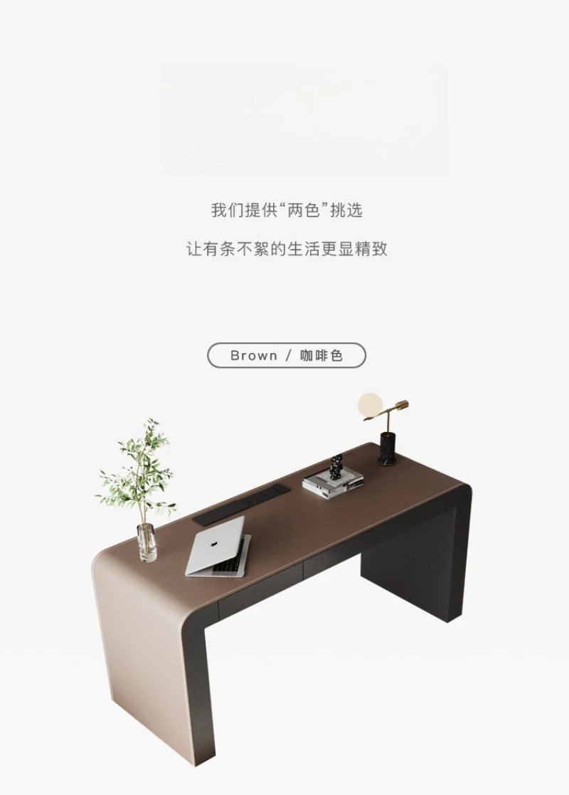 Advanced modern minimalist desk Italian minimalist home study desk living room light luxury computer desk writing