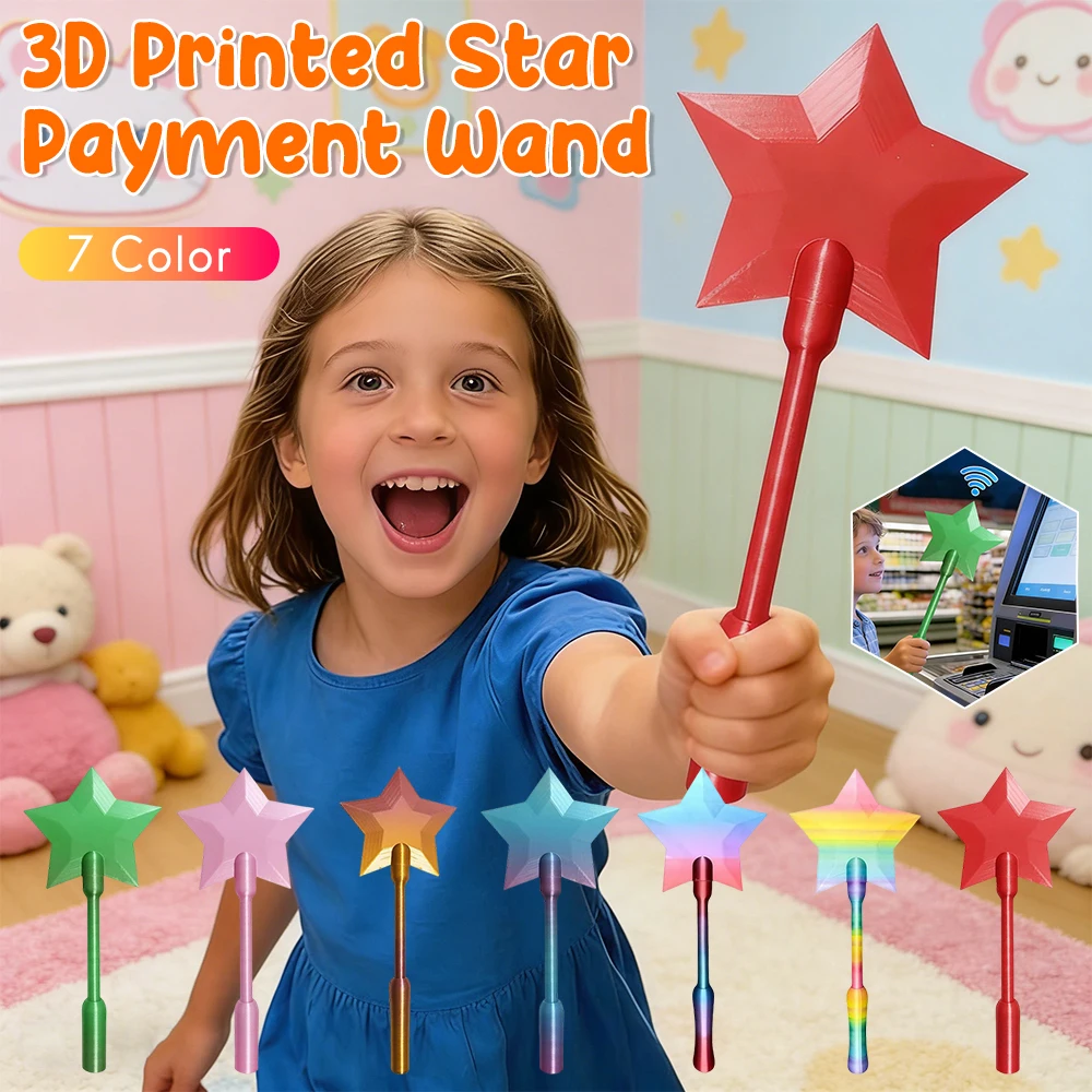 2026 Heißer Zahlungs-Zauberstab: 3D-gedruckter kontaktloser Kartenhalter im magischen Design, 35 cm/14 Zoll – Geschenk & Accessoire