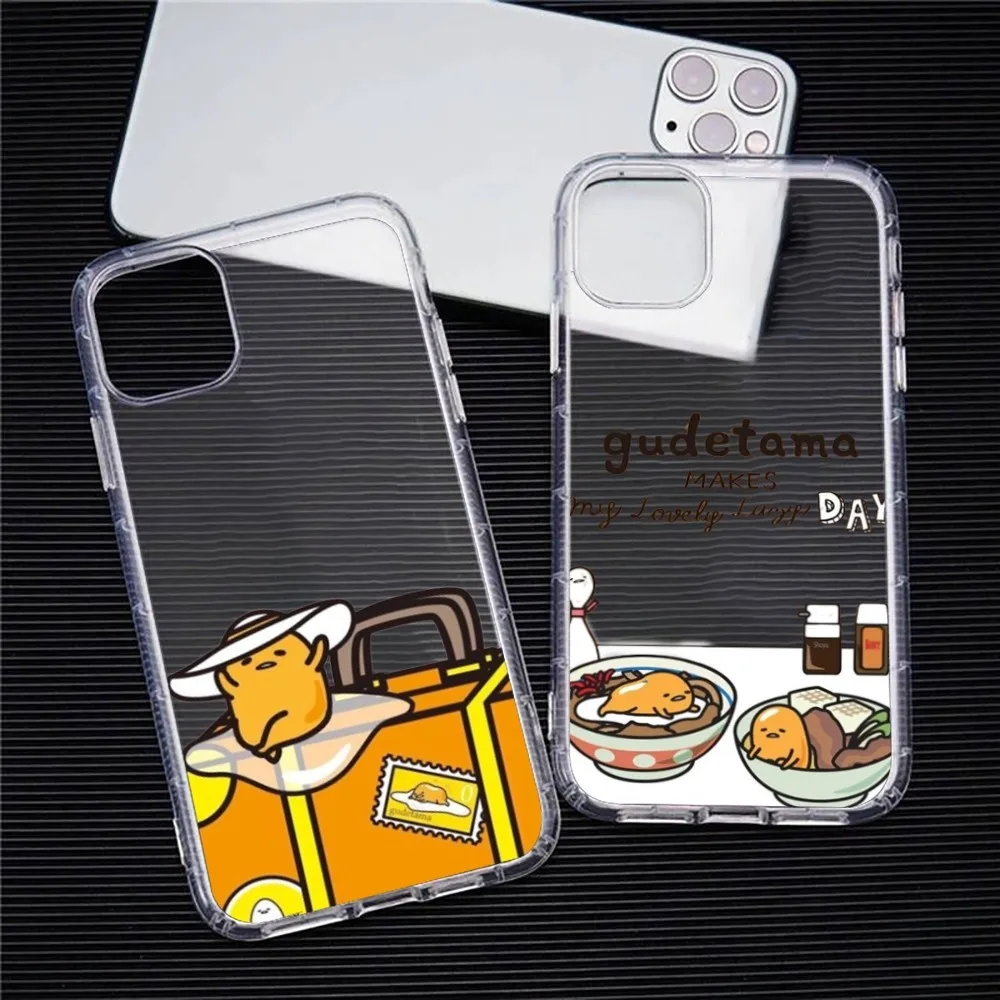 Sario-G-Gudetama  Phone Case For Iphone 15 11 13 14 Pro Max 7 8 Plus X Xr Xs Max Se2020 12mini Transparent Cover