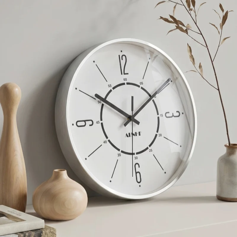 Luxury Wall Clock Nordic Aluminum Alloy Wall Clocks Silent Movement Decoration Desktop Clock Modern Minimalist Household Clocks