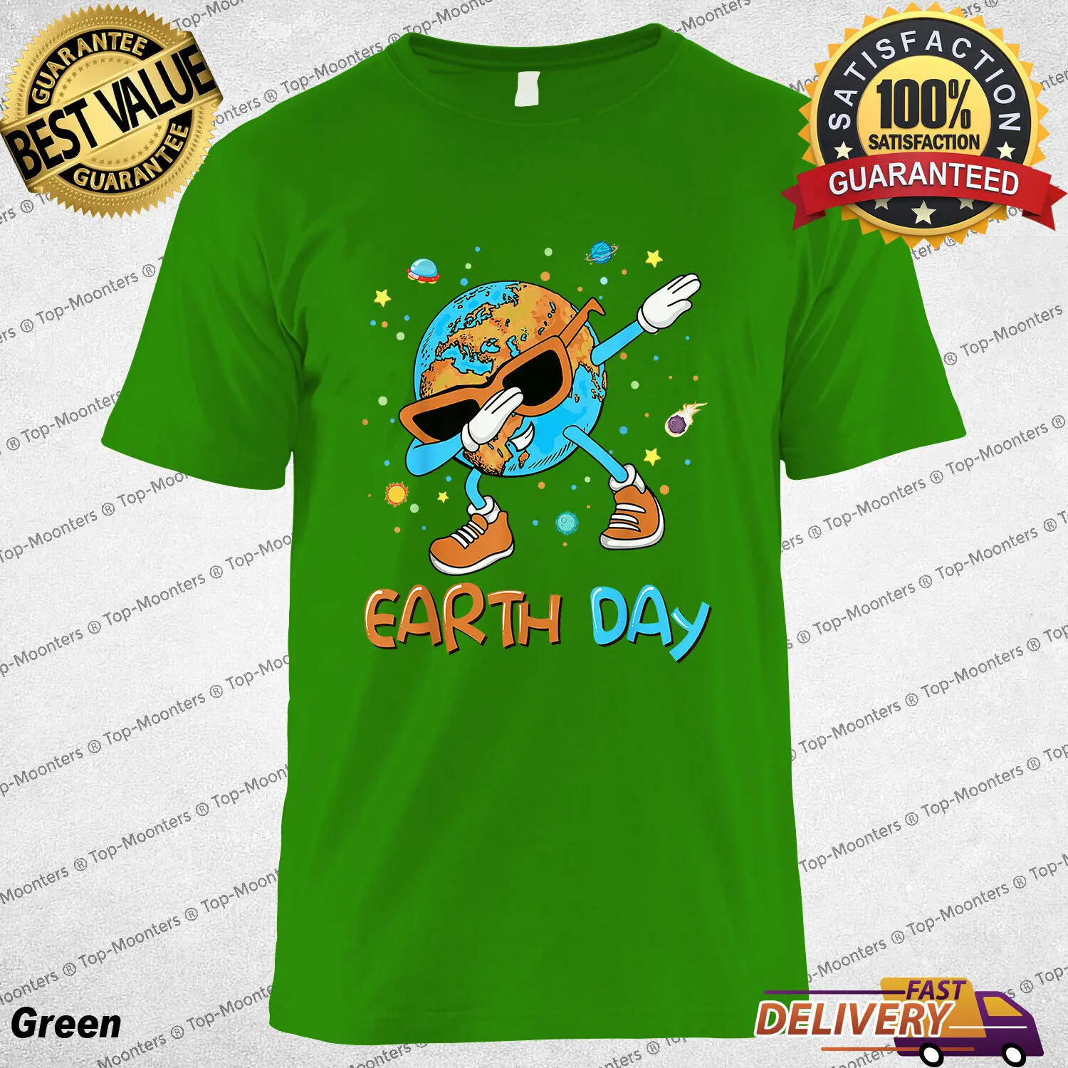 Happy Earth Day 2024 Tee Gift, Dabbing Dad Earth Day T-Shirt for Womens Mens