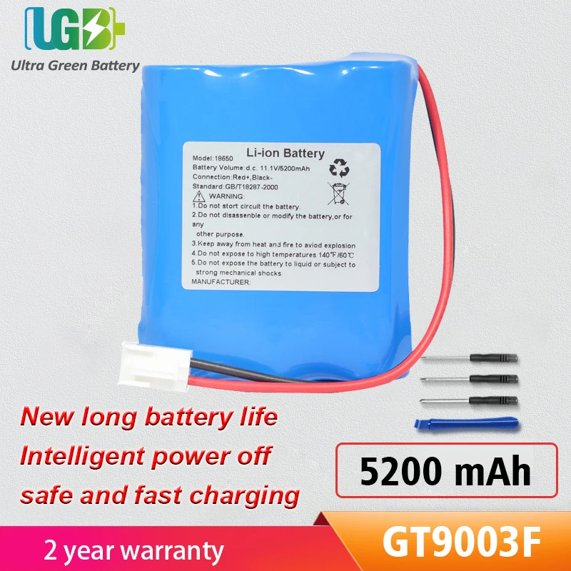 UGB New GT9003F Battery For  Guoteng GT9003F GT5000 GT9001 Rechargeable Lithium Battery