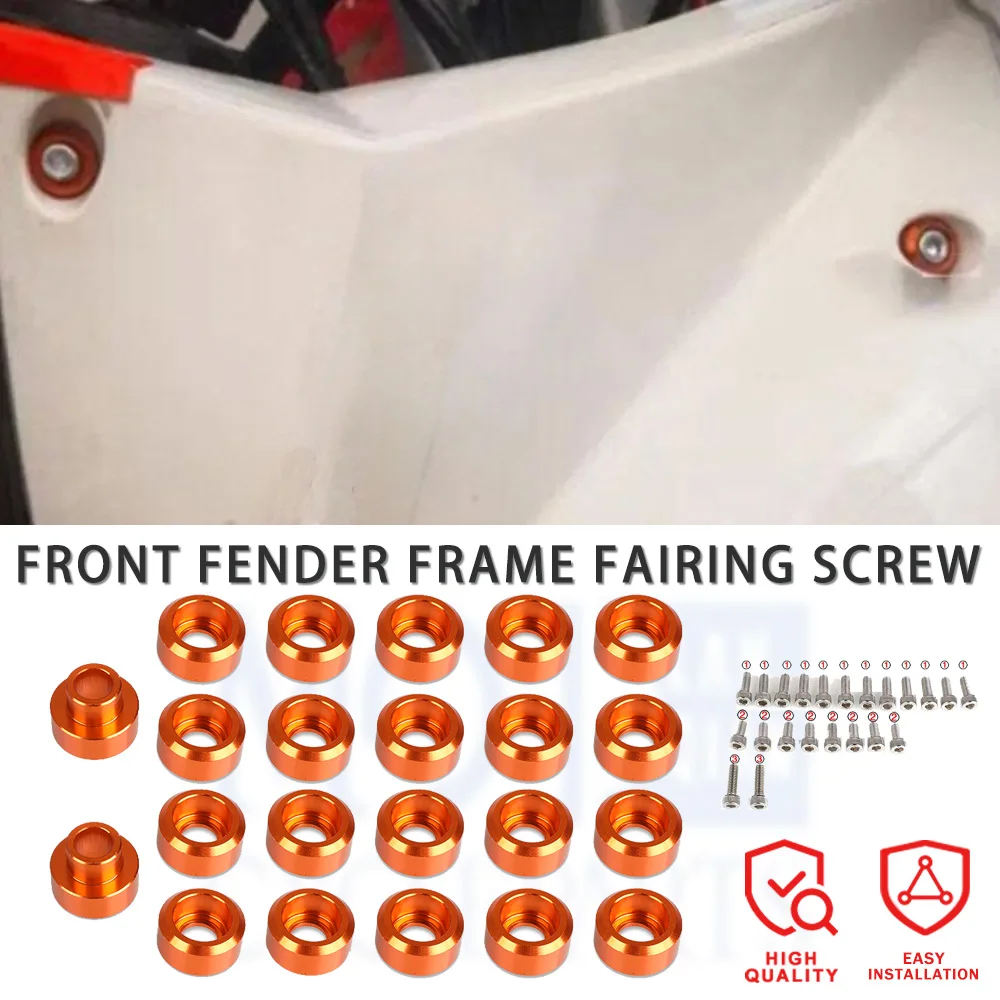 

22PCS Front Fender Frame Fairing Bolts For 990 ADVENTURE /S/R ADV S R 2006-2013 Motorcycle Accessory Windscreen Washer M6 Screws
