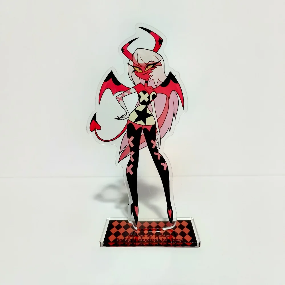 Hazbin Alastor Hotel Mattina Cosplay Stand Anime 15 cm Acrilico Figura di cartone animato in piedi Regali di compleanno Collezione di decorazioni per borse