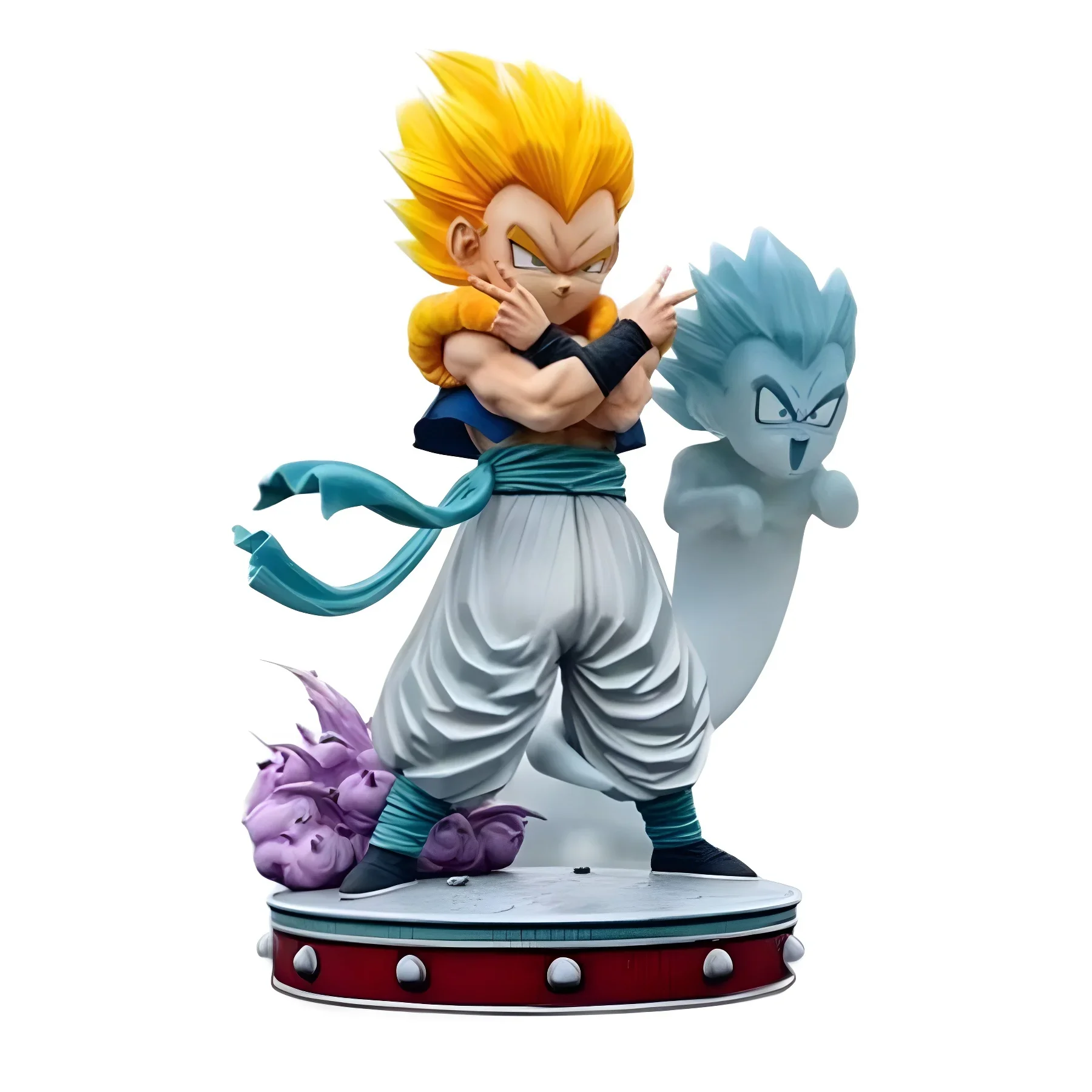 25 cm/9.8 pollici Dragon Ball Z Personaggio Anime Gotenks SSJ3 Bambola Super Saiyan 3 PVC Action Figure Collezione Decorazione Ornamenti