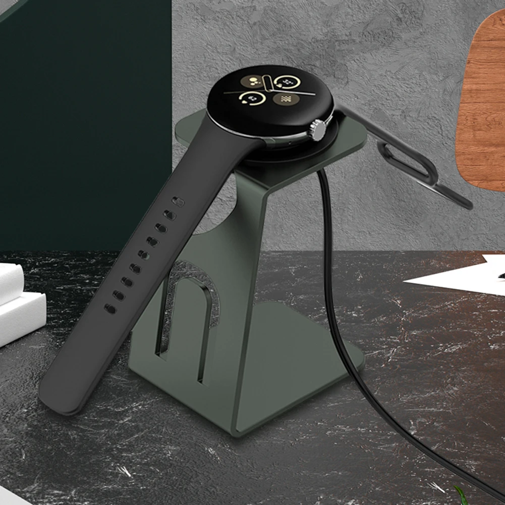 Charging Stand Metal Dock Anti-Slip Charger Stand Charger Dock Stand Bracket Holder for Google Pixel Watch 2/Fitbit Ace LTE