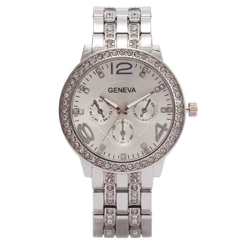 Quartz Women Watch Digital with Diamond Inlay Fashion Steel Band Female Watches Casual Ladies Watch Daily Wear Girl Gifts