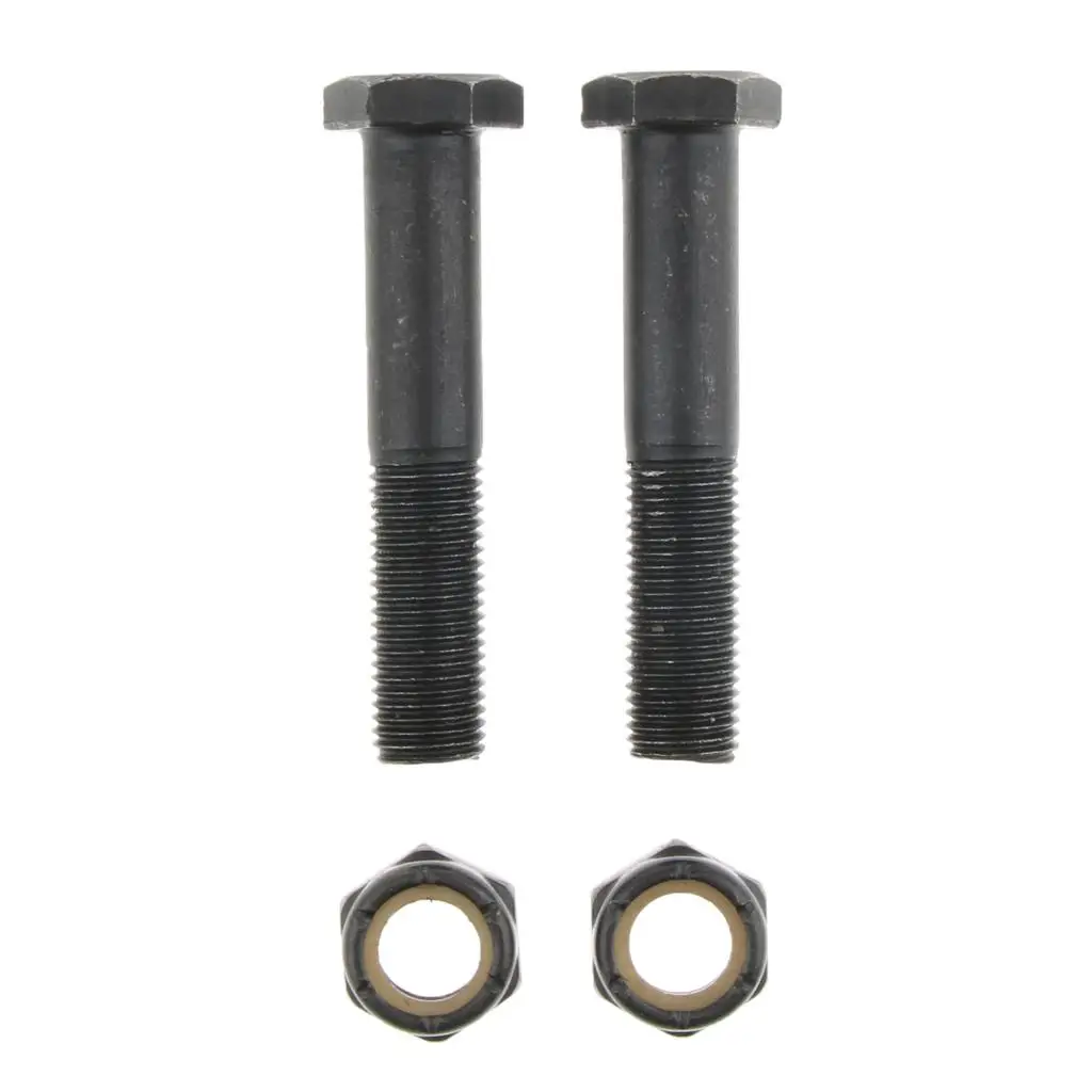 2pcs Skateboard Truck Kingpin Screw Bolts Longboard Locking Nuts 65mm 50mm