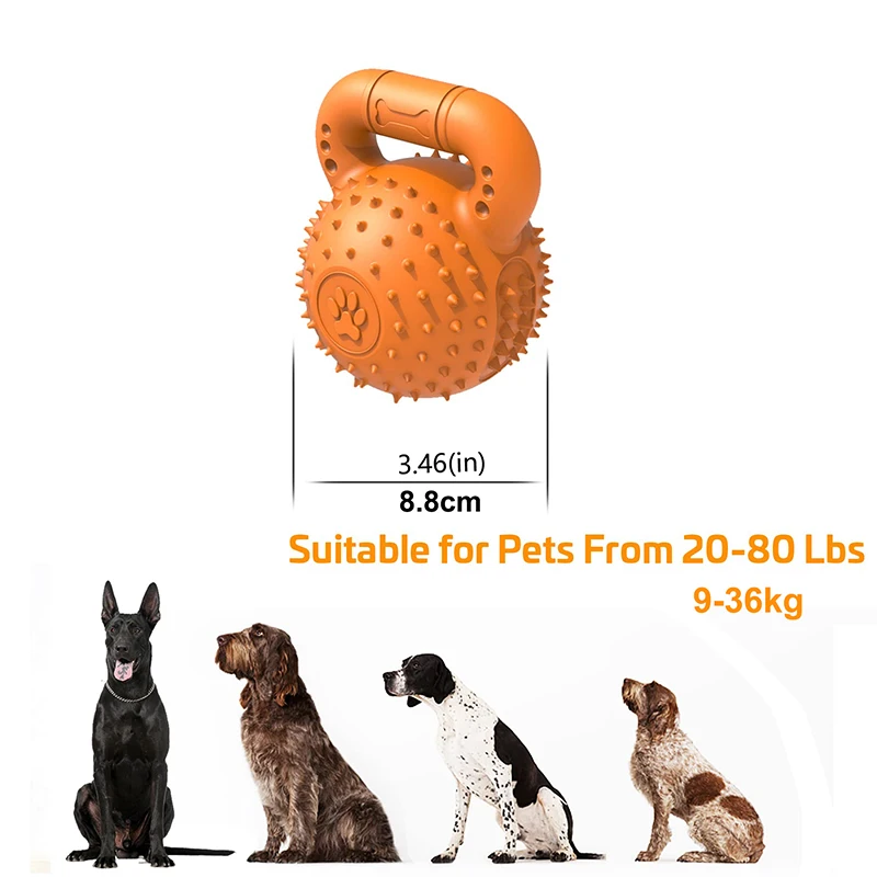 Benepaw Strong Dog Chew Toy For Aggressive Chewers Food Dispensing Rubber Puppy Pet Ball Interactive Toy For Medium Large Dogs