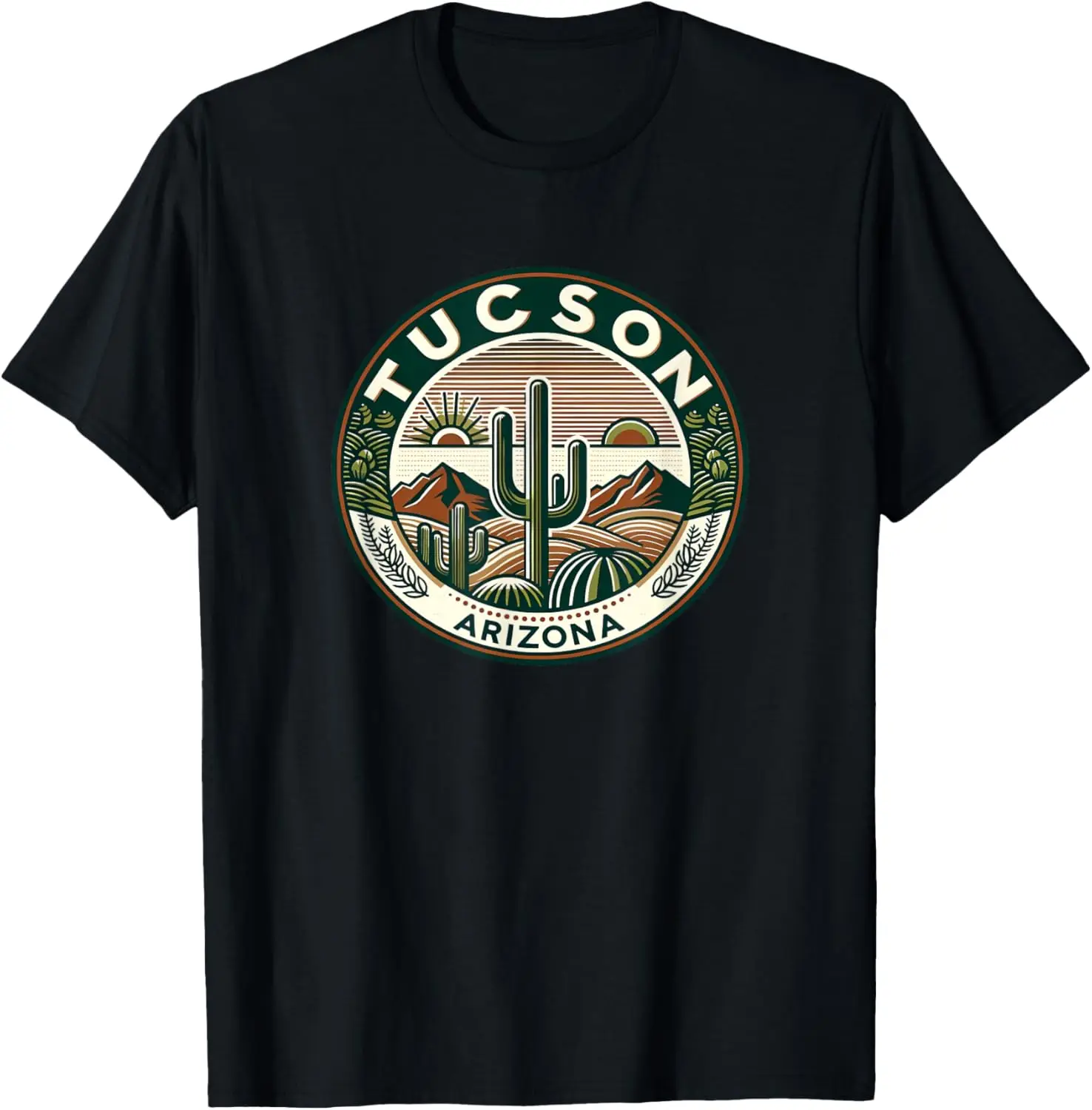 Tucson Arizona Southwestern Saguaro Cacti Desert Landscape T-Shirt