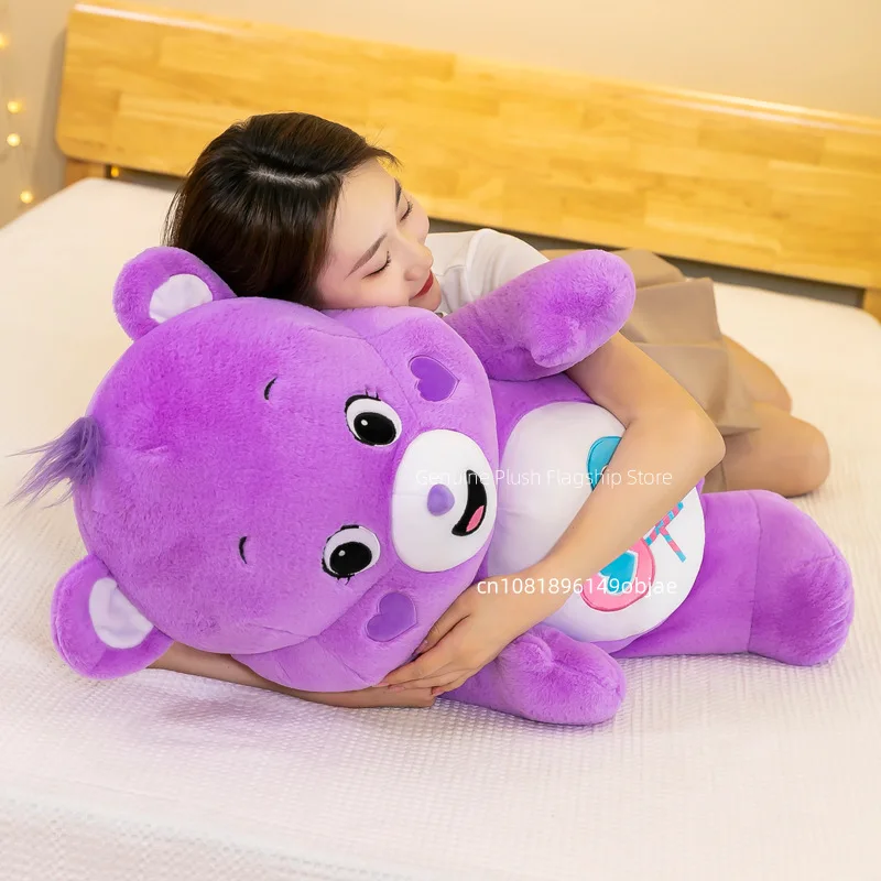 90cm tamanho grande arco-íris urso dos desenhos animados anime pelúcia boneca decoração do quarto peluche travesseiro kawaii plushies ornamentos presentes