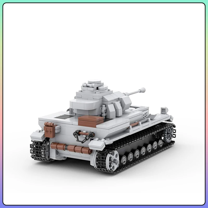 Military MOC WW2 German Medium Tank Panzer IV Soldier Weapon Building Block Model Bricks Set DIY Toys for Kid Christmas Gifts