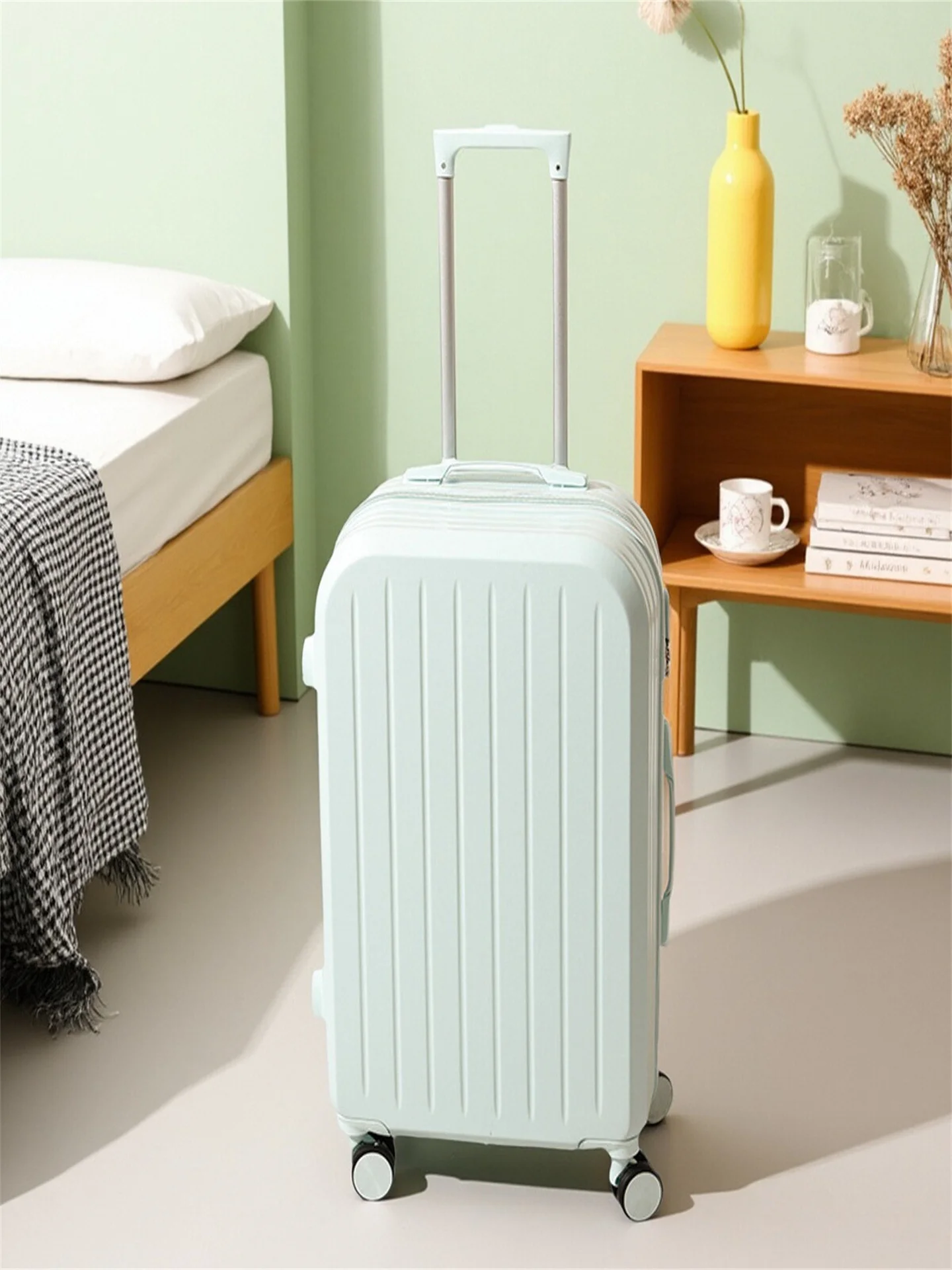 

Durable Lage Carry-On 20-25 Inch Women's Faionable Travel Suitcase Lightweight Password Lo ABS+PC Material with Pull Rod