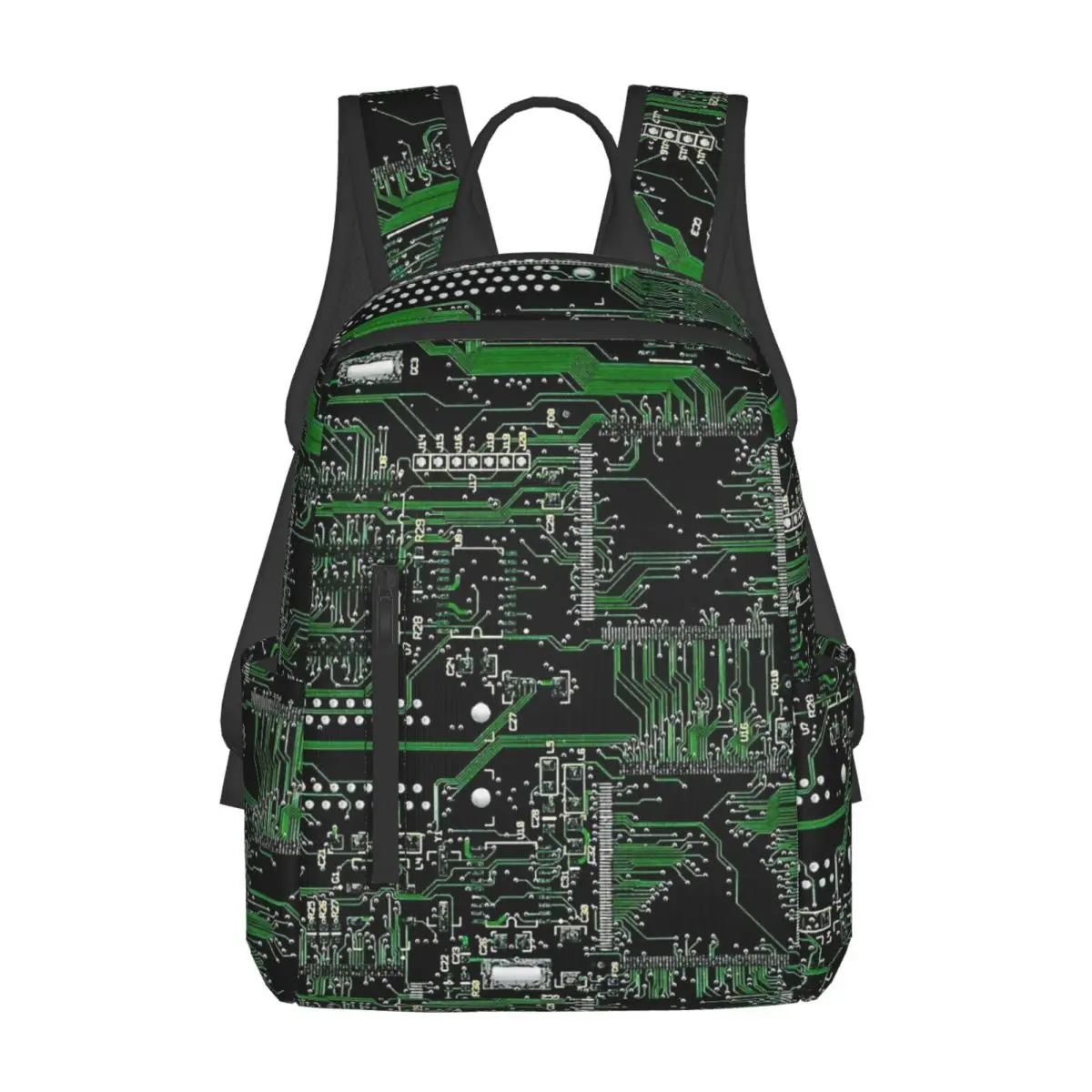 

Circuit Board Green Backpack Daypack Large Capacity Boys Girls BookBag School Bag Shoulder Bags for Men Women