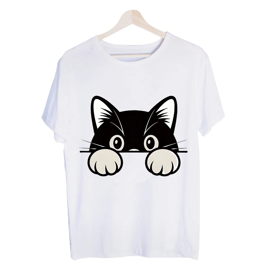 Men's Cat Graphic Tee, Short Sleeve Crew Neck T-Shirt for Casual Daily Wear and Summer Outfits
