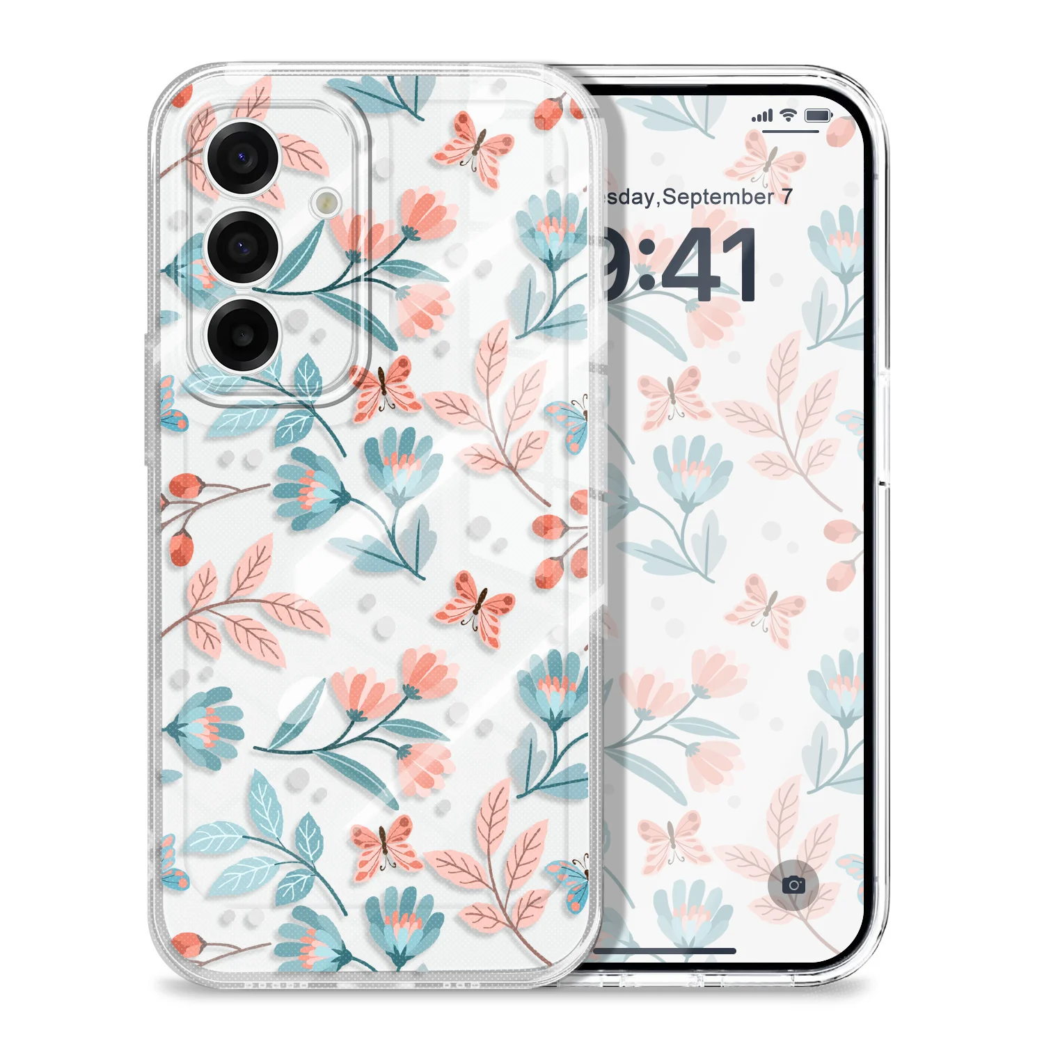 

Colorful Leaves Transparent Phone Case For Samsung Galaxy A57 A56 A55 A37 A36 A35 A26 A25 A17 A16 A15 A07 A06 A05 Soft TPU Cover