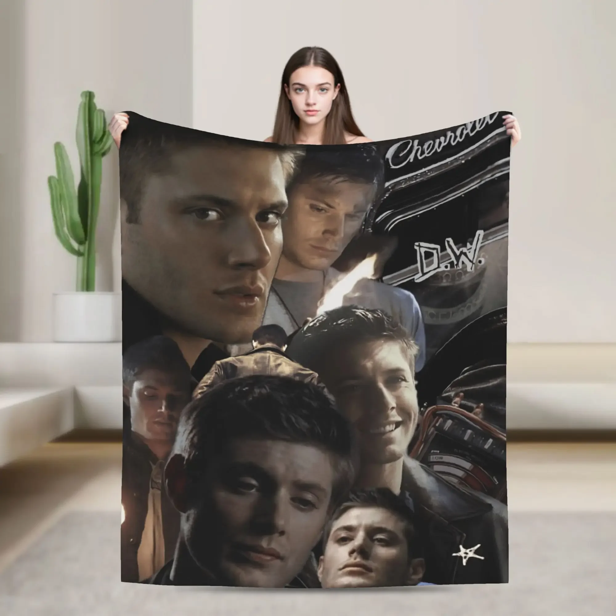 

Плед D SPN Supernatural Sign Dean Sam: Супертеплое плюшевое одеяло для кровати, путешествий, офиса. Мягкое фланелевое покрывало.