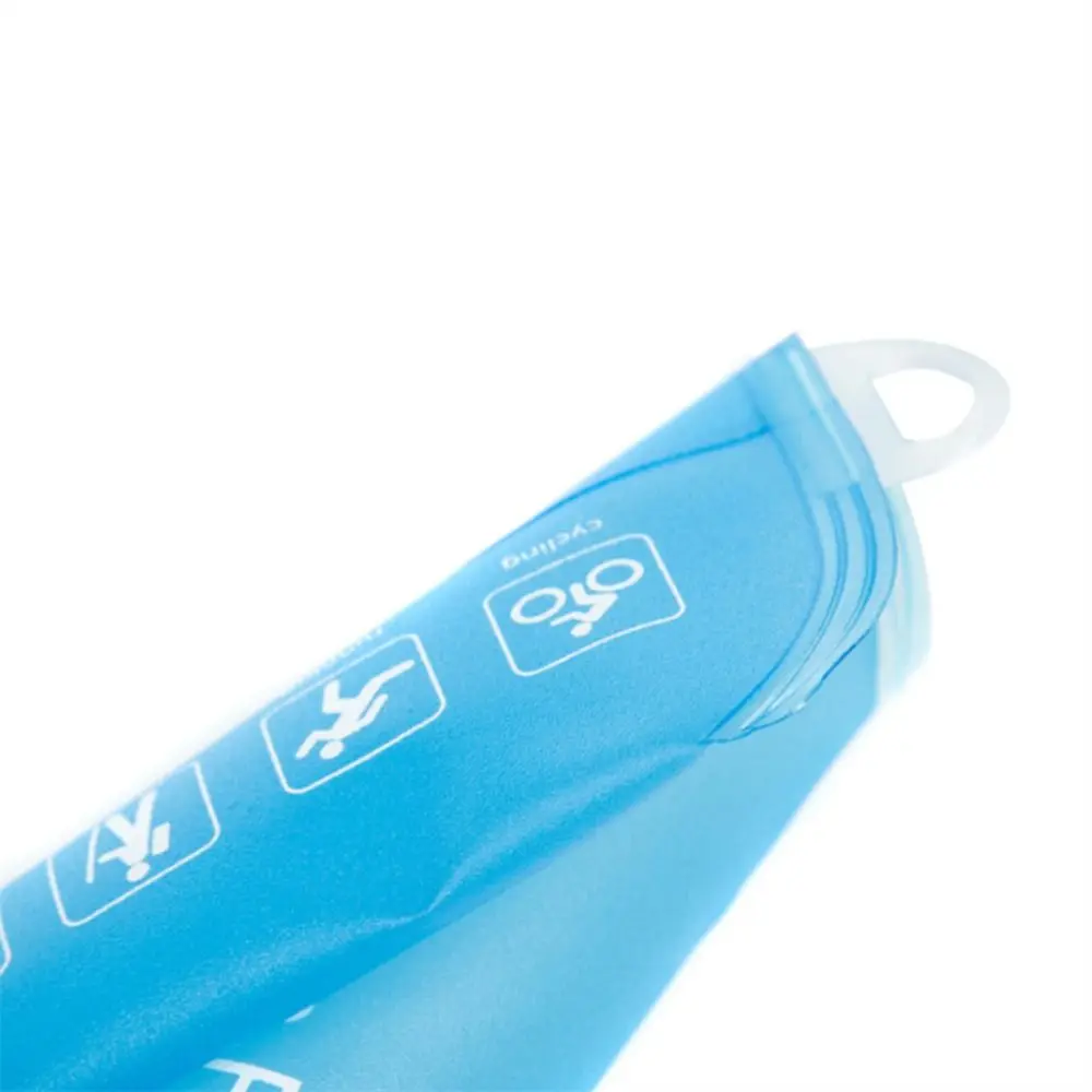 Climbing TPU Folding Water Bottle Soft Flask Blue Collapsible Water Bottle Water Bag Hydration Pack 500ML 250ML 150ML
