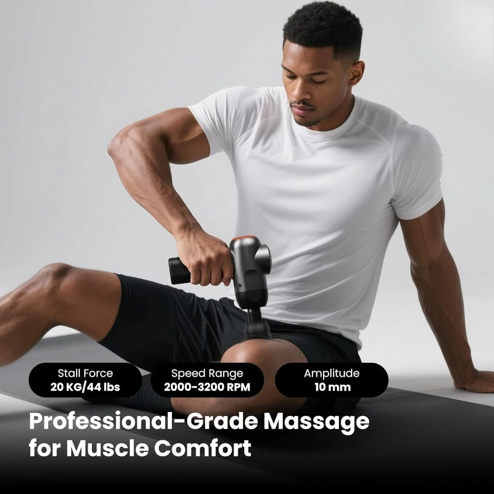 

Deep Tissue Percussion Massager Gun FSA HSA Approved 5 Speeds 5 Heads Electric Muscle Massager for Athletes Home Gym