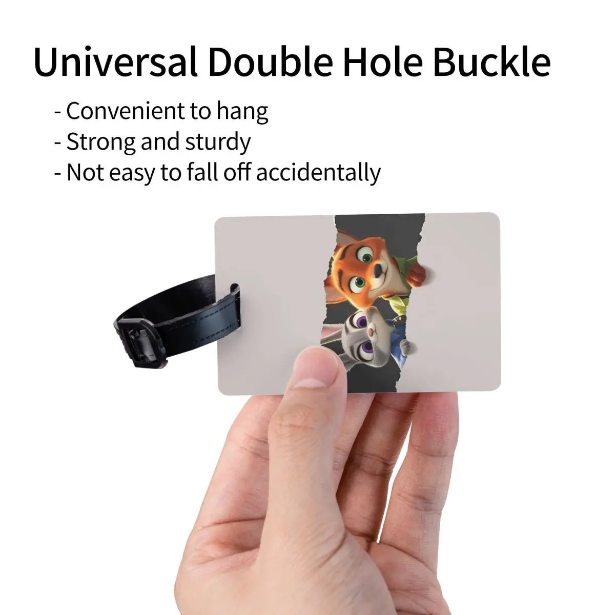 Custom Zootopia Cute Cartoon Luggage Tag With Name Card Privacy Cover ID Label for Travel Bag Suitcase