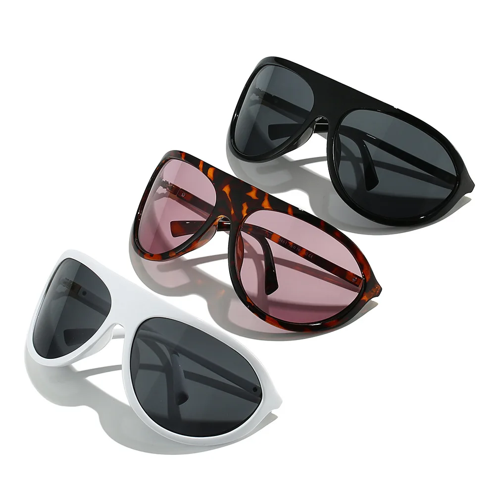 Neue Modemarke: Shield-Sonnenbrille für Damen, Vintage-Bogenrahmen, Übergroße Quadratische Sonnenbrille, Sexy Farbverlauf-Gläser für Damen zum Autofahren – Detail 3