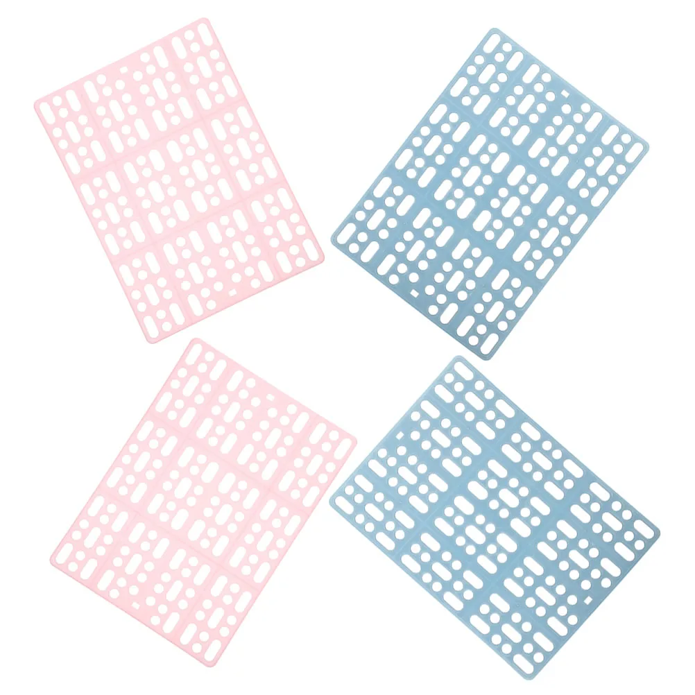 

4Pcs Rabbit Floor Mats Small Animal Feet Pads Cage Non Slip Resting Mat Hollow Design for Easy Cleaning Bunny Cage Accessories