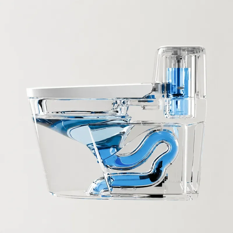 Smart Siphon Mechanical Flush Toilet Wall Mounted Silent Operation No Water Pressure Limit Power Outage Flush Southeast Asia