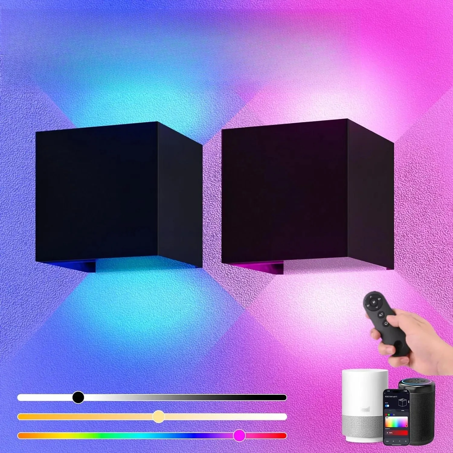 2pc-outdoor-wall-lights-10w-led-patio-wall-light-fixture-smart-modern-outdoor-light-with-app-voice-control-adjustable-beam