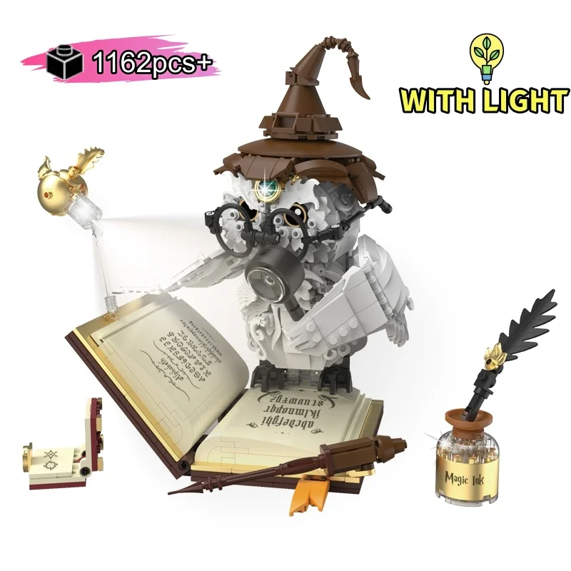 

FUNXINEE креативные строительные кирпичи Волшебный мир Сова Доктор Волшебная книга Модель MOC Техническая сборная игрушка Рождественский подарок на день рождения