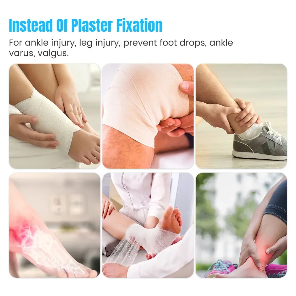 Ankle Stabilizer Injury Recovery Adjustable Ankle Fixation Brace Foot Drop Brace Postural Correct Shock Fixing Supporter