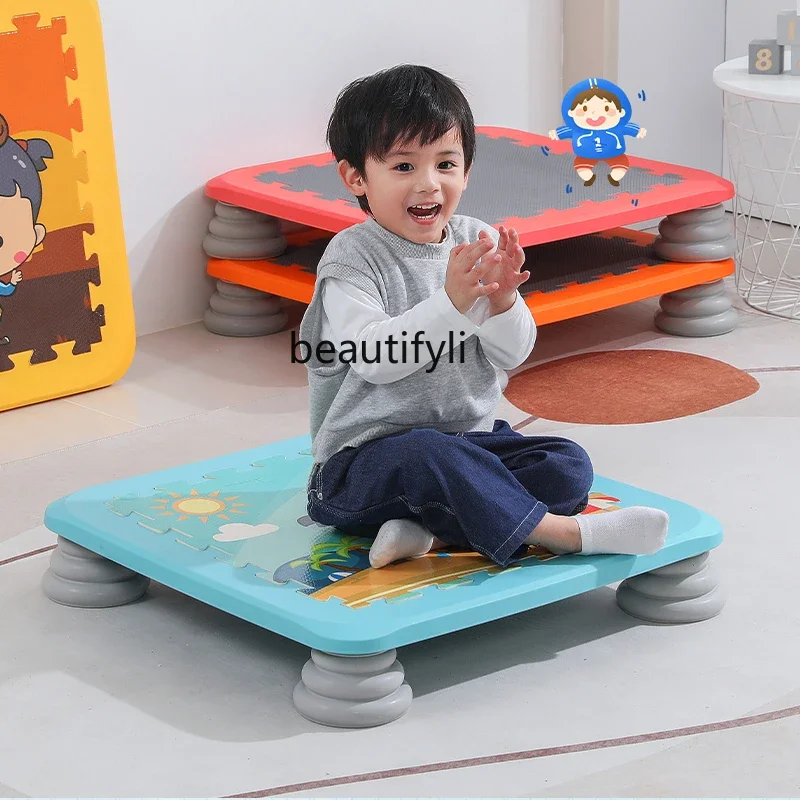 

Trampoline household indoor kindergarten sensory training equipment fitness bouncing bed