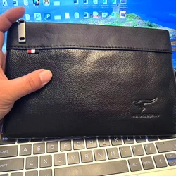 Fashion Business Style Men's Handbag Clutch Bag Soft PU Leather Male Waist Pack Bag Elegant Leisure Stylish Hand bag Men Pouch