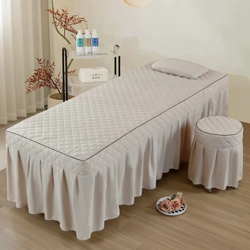 Thickened Single Double Beauty Bed Cover Pure Color Massage Salon Therapy Massage Beauty Body Wash Bedding Cover Set