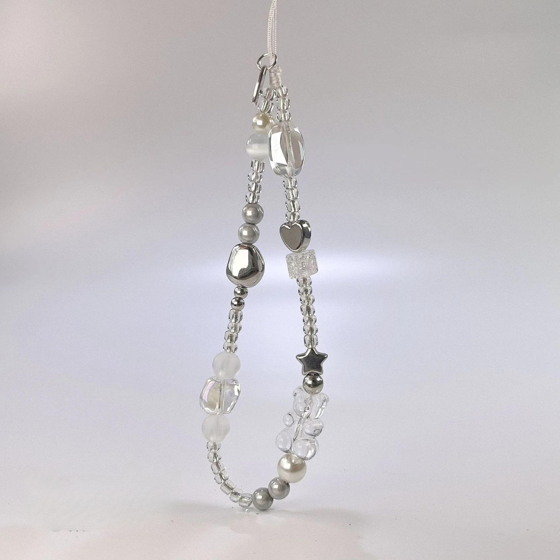 

Подвеска для телефона в стиле ретро с изображением милой звезды, оригинальный шнурок на заказ «сделай сам», бисер, медведь, брелок, подвеска, веревка против потери для камеры CCD iP 13