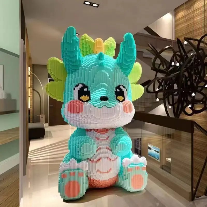 30000Pcs Dragon Baby Model Building Blocks Floor-Standing Large Ornament Year of the Dragon Building Block Gift Handmade Creative view 5