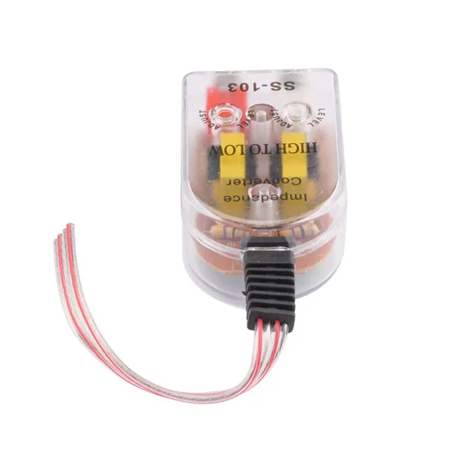 Subwoofer de línea RCA alta a baja, convertidor de impedancia de Audio, filtro de Audio bajo, salida de Audio, 12V