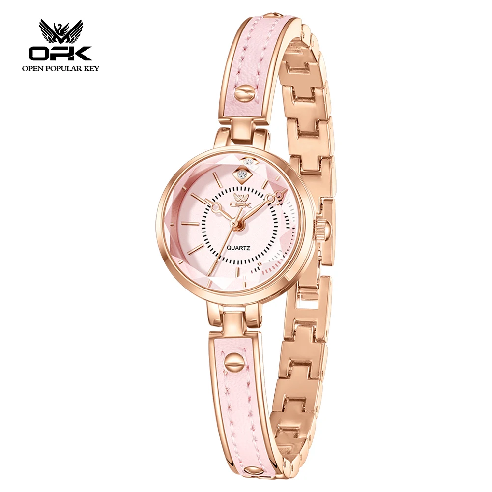 

OPK 6089 Elegance Women Original Quartz Movement Watch Small Diamond Dial 30m Waterproof High-quality Steel Strap Watch