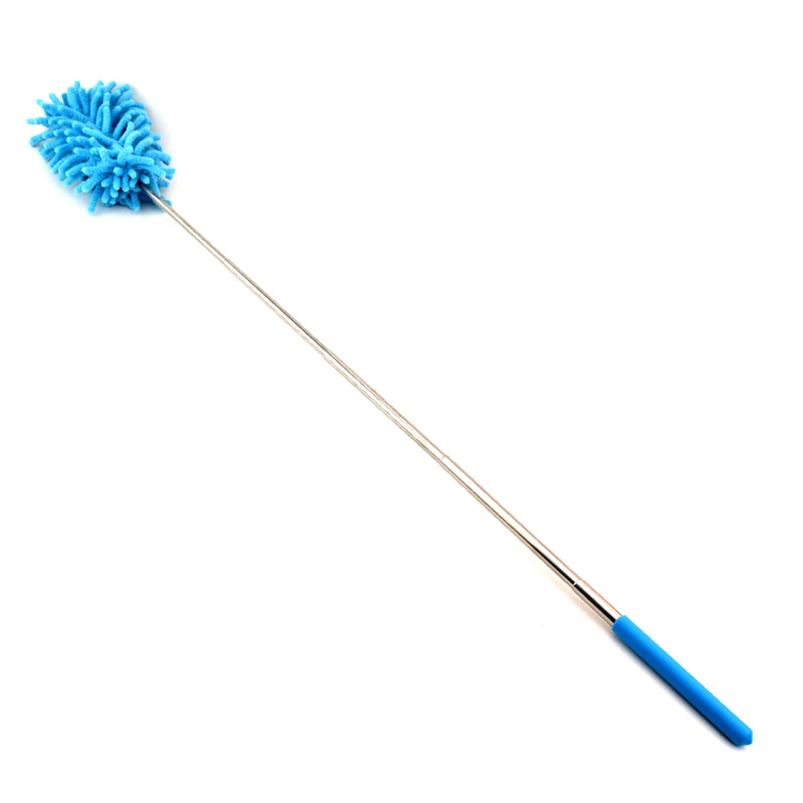 Home Retractable Feather Duster Stainless Steel Dry & Wet Cleansing Duster for Bedroom Living Room