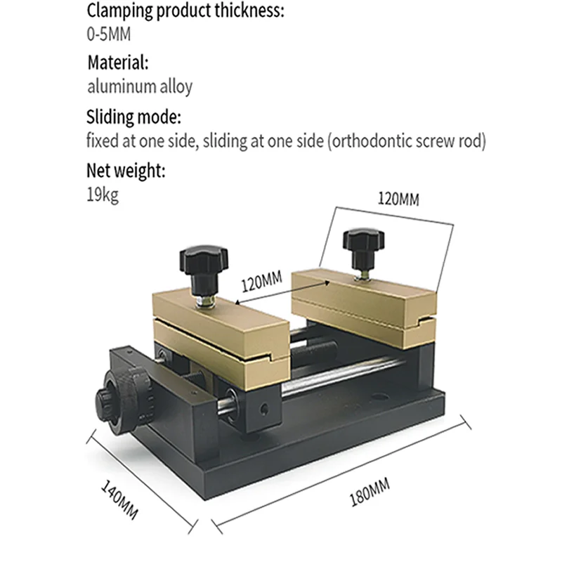 Mikro-verstellbare bewegliche Desktop-Klemmvorrichtung für Faser, CO2, UV-Lasergravur, Markierung, Schneiden, Verwendung großer kleiner Größe mit Tablett