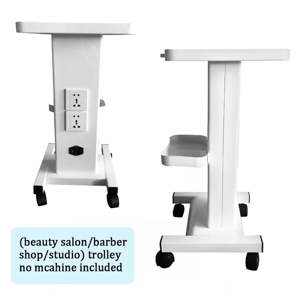 

Salon Trolley With Socket Stand Rolling Cart Beauty Wheel Holder Spa Cart 70cm Beauty Instrument Cart with Pulley Socket