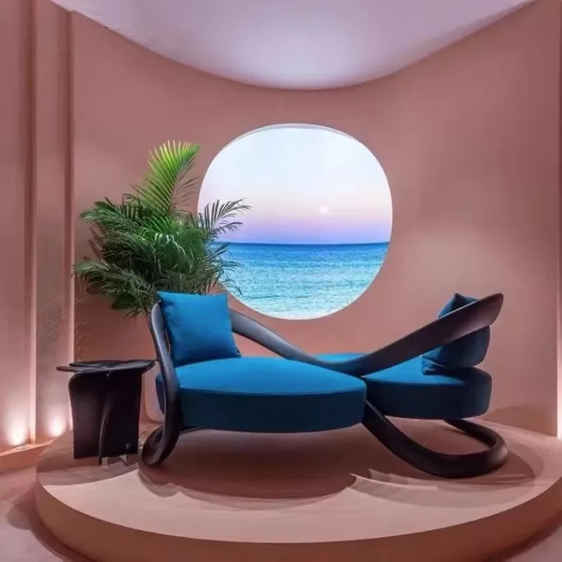 

Special-shaped streamer chair model house sales office designer art light luxury ribbon chair